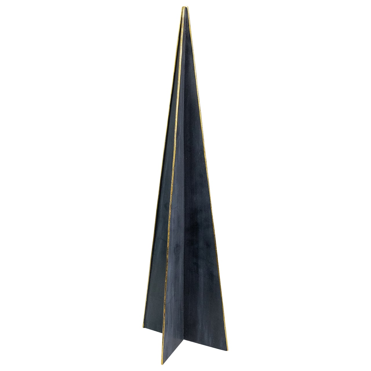 20" Blue & Gold Triangular Christmas Tree Tabletop Décor